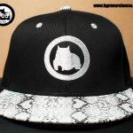 BGM Snapback Cap with Snake Skin Brim